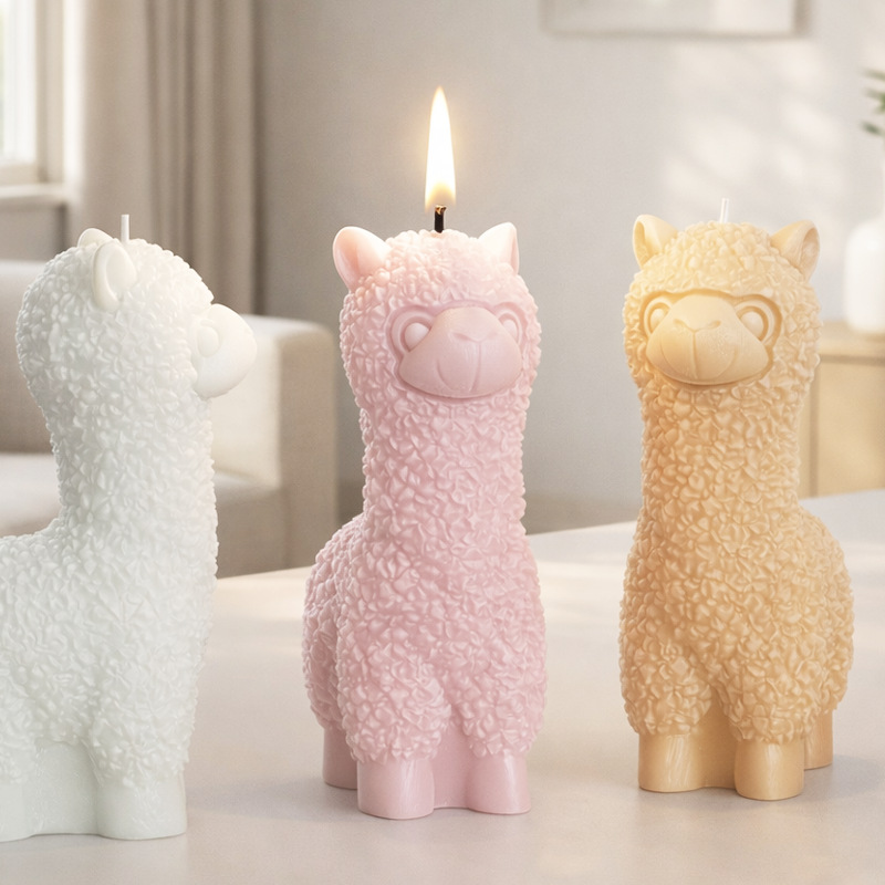 3D Printing Concrete - 3D Alpaca Aromatherapy Candle Mold DIY