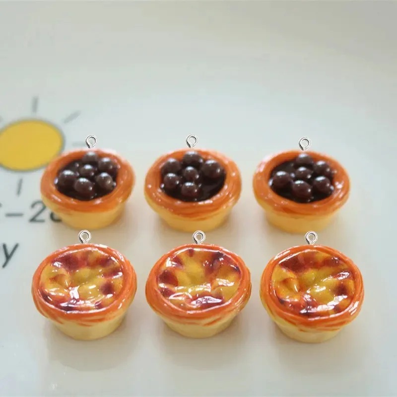 3D Printing Egg - 10Pcs Kawaii Simulation Egg Tart Resin