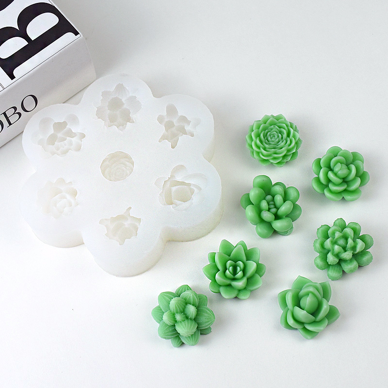 3D Printing Concrete - 7pcs Set of Flower Rose Peony