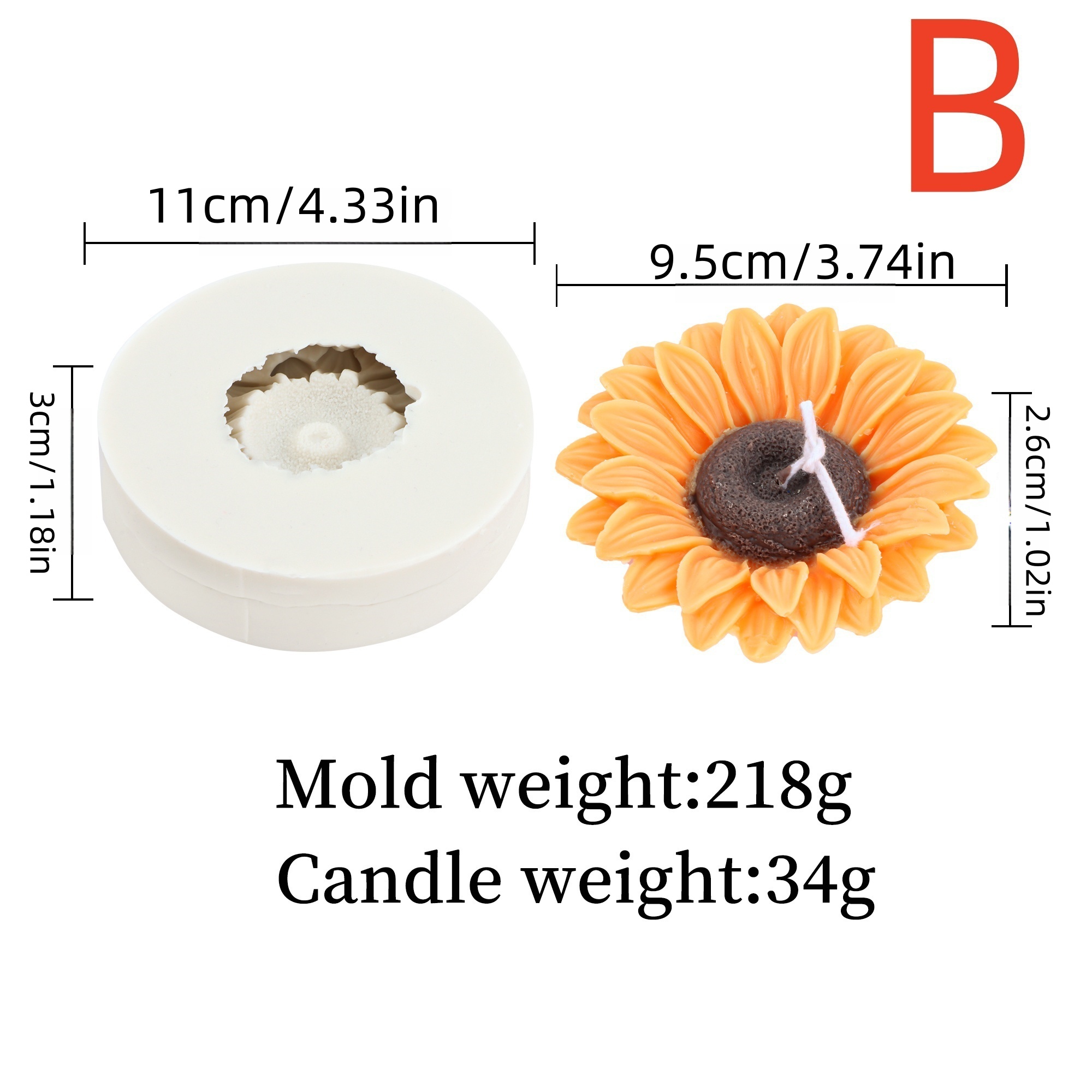 3D Sunflower Candle Mold Silic - 3D Printing Concrete review and price