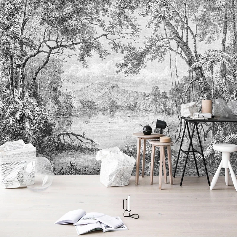 Papel Pintado Photo Black And  - 3D Printing Foto review and price