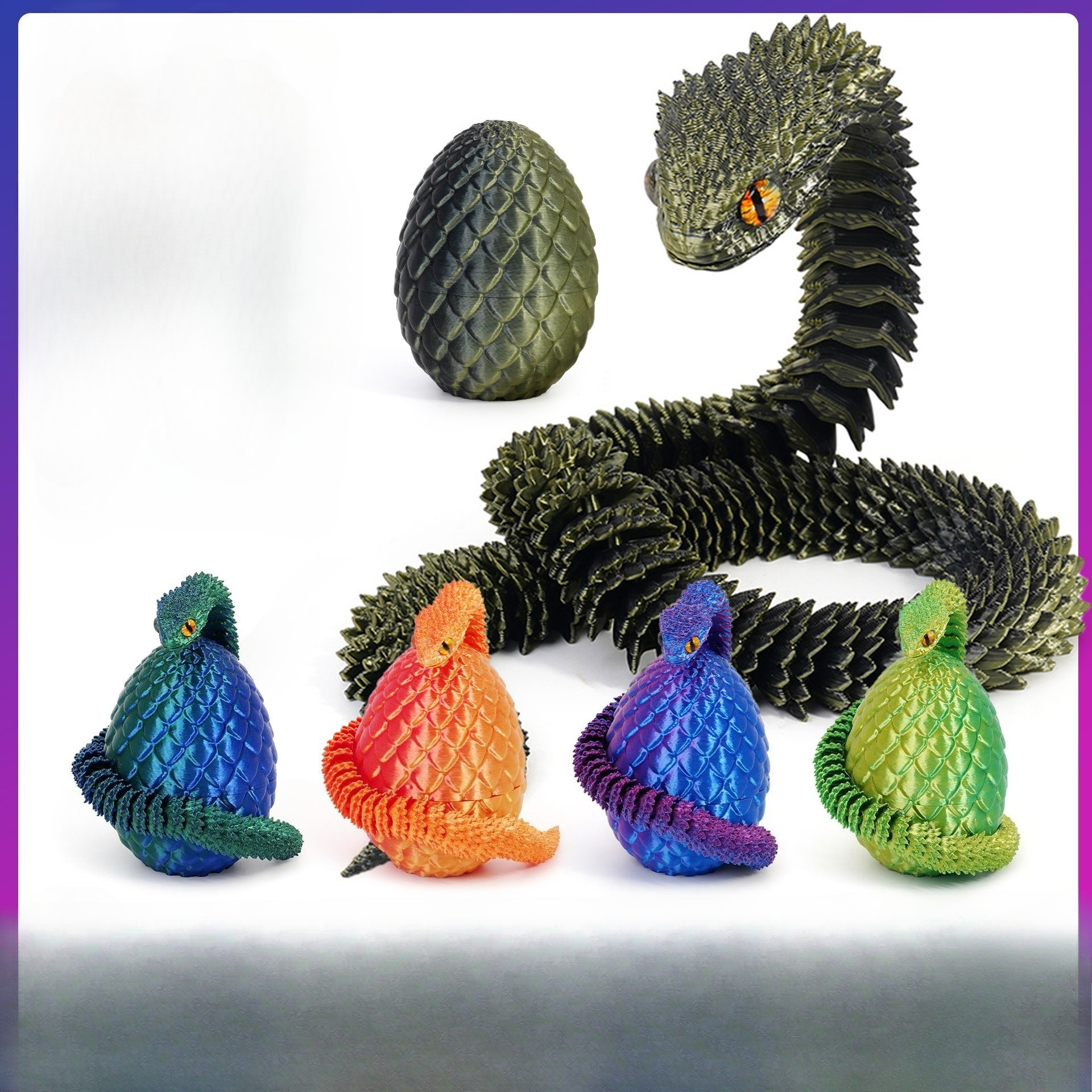 3D Printed Viper Snake Model w - 3D Printing Egg review and price
