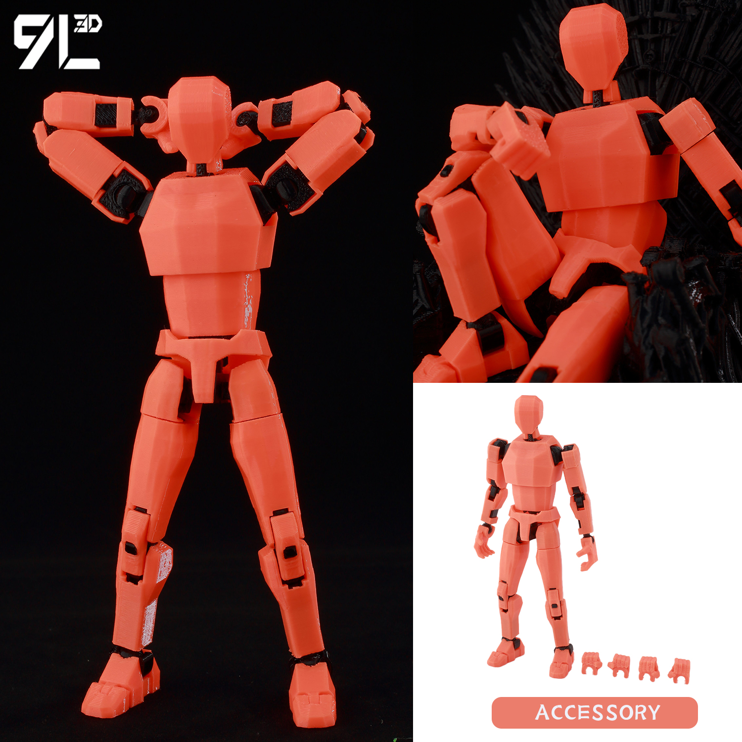 9L 3D Printed Articulated Dumm - 3D Printing Luffy review and price