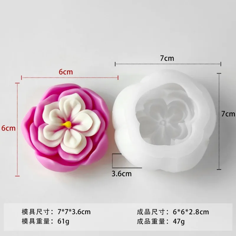 6cm Rose Flower Candle Silicon - 3D Printing Concrete review and price