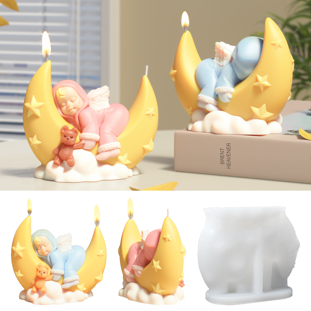 LZ085 3D Cute Moon Angel Candl - 3D Printing Concrete review and price