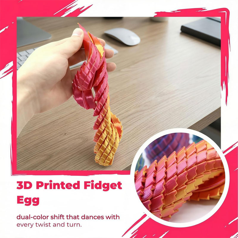 3D Printed Twisted Dragon Egg  - 3D Printing Egg review and price