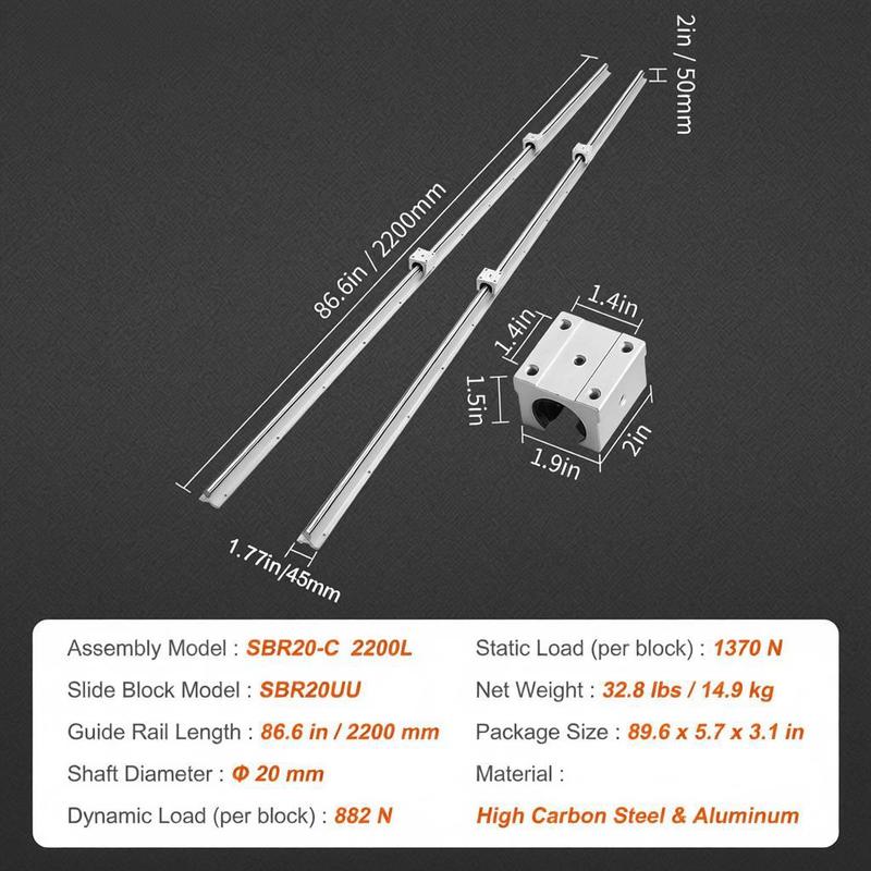 Linear Guiding System 2200mm F - Linear Guide Rail review and price