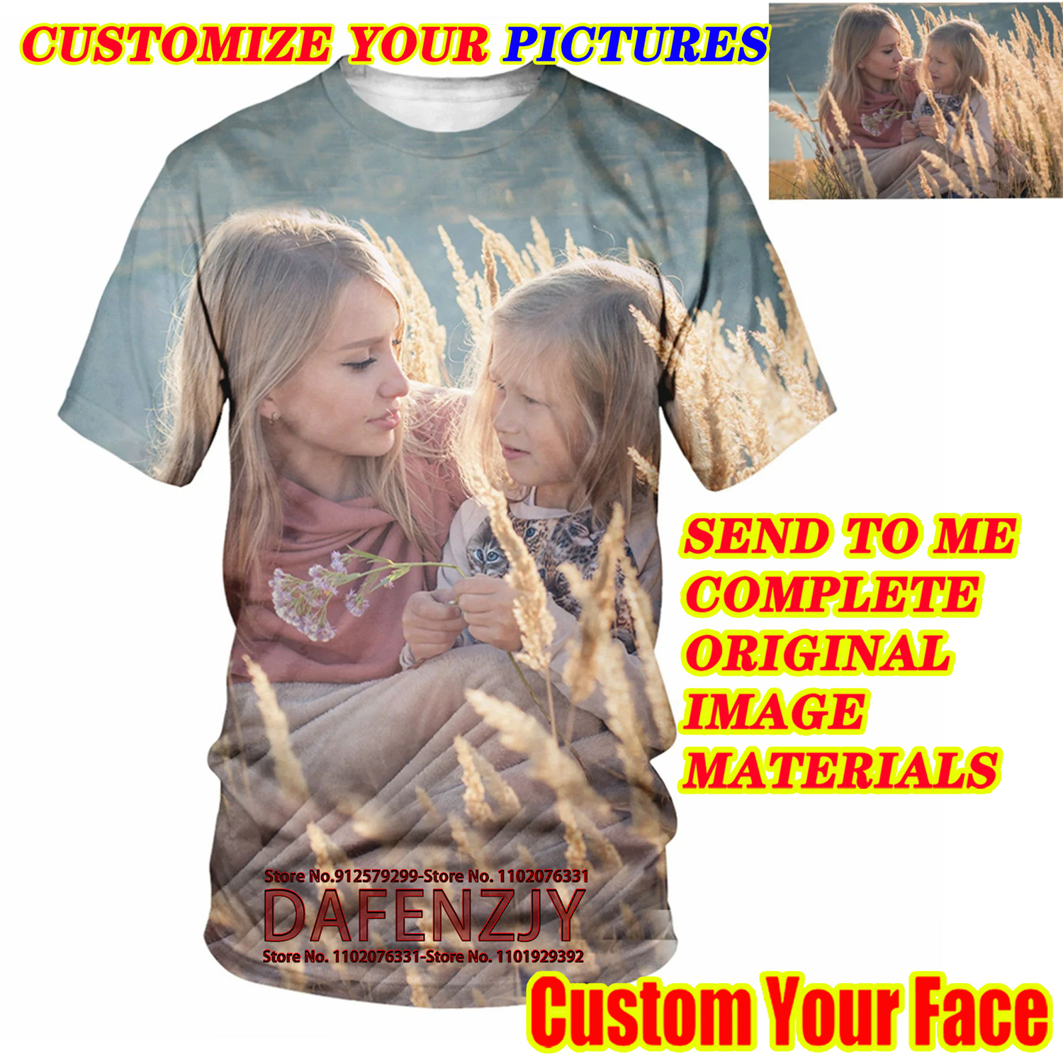 Men's Summer Custom Your Photo - 3D Printing Foto review and price