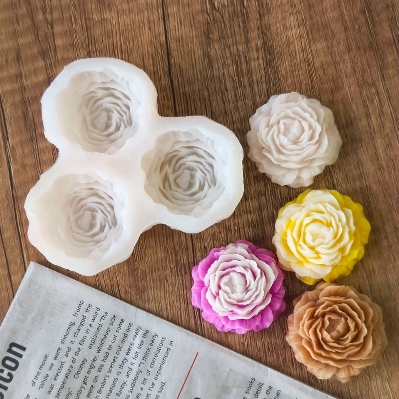 3pcs/set Peony Flower Candle S - 3D Printing Concrete review and price