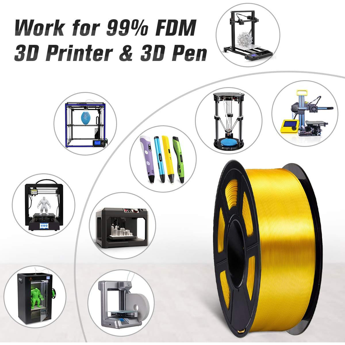 PLA Silk Gold 3D Print Filamen - 3D Printing House Machine review and price