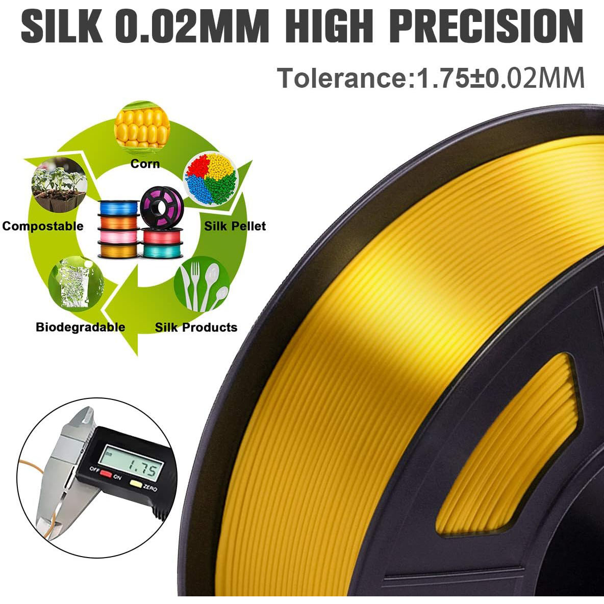 PLA Silk Gold 3D Print Filamen - 3D Printing House Machine review and price